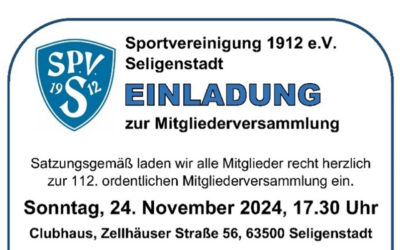 Mitgliederversammlung am 24. November 2024